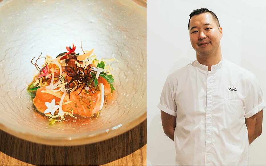 Chef Junsoo Bae and his dish