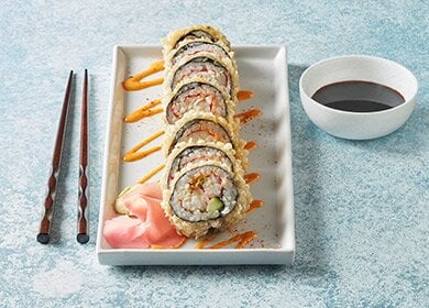 Crispy Norwegian Red King Crab Roll