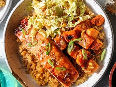 Sheet Pan Miso-Ginger Norwegian Salmon