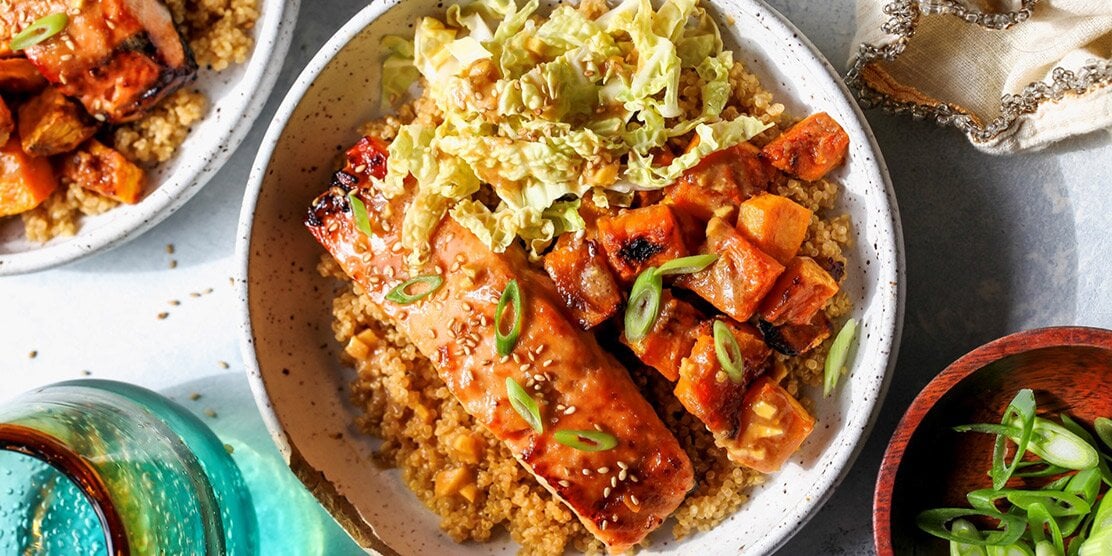 Sheet Pan Miso-Ginger Norwegian Salmon