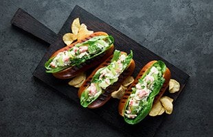 Norwegian snow crab rolls