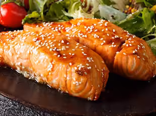 Miso Glazed Norwegian Salmon with Risotto
