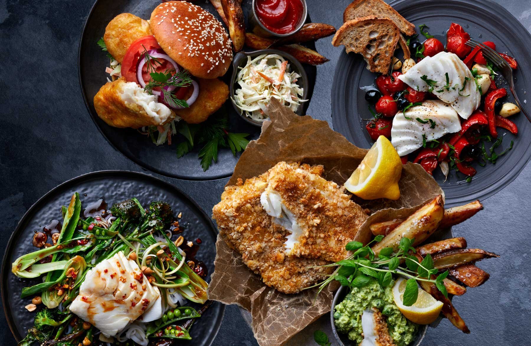 Dishes with Norwegian cod