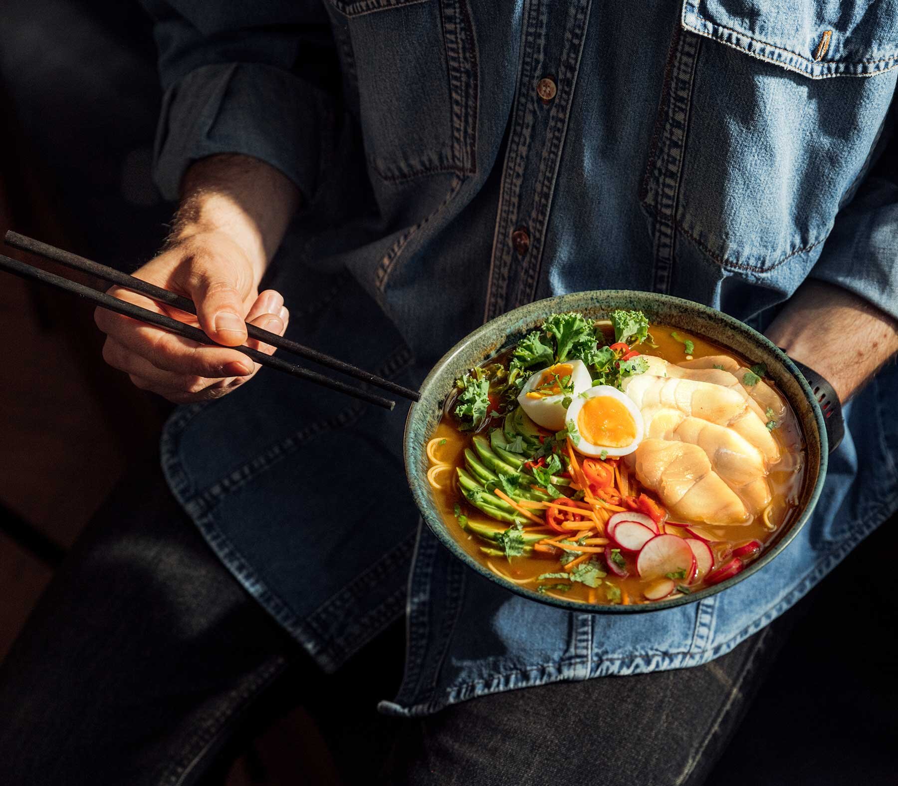 Ramen with Norwegian cod