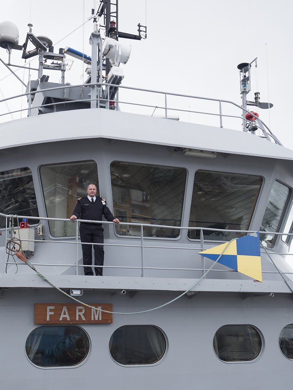 Commander on the coast guard ship