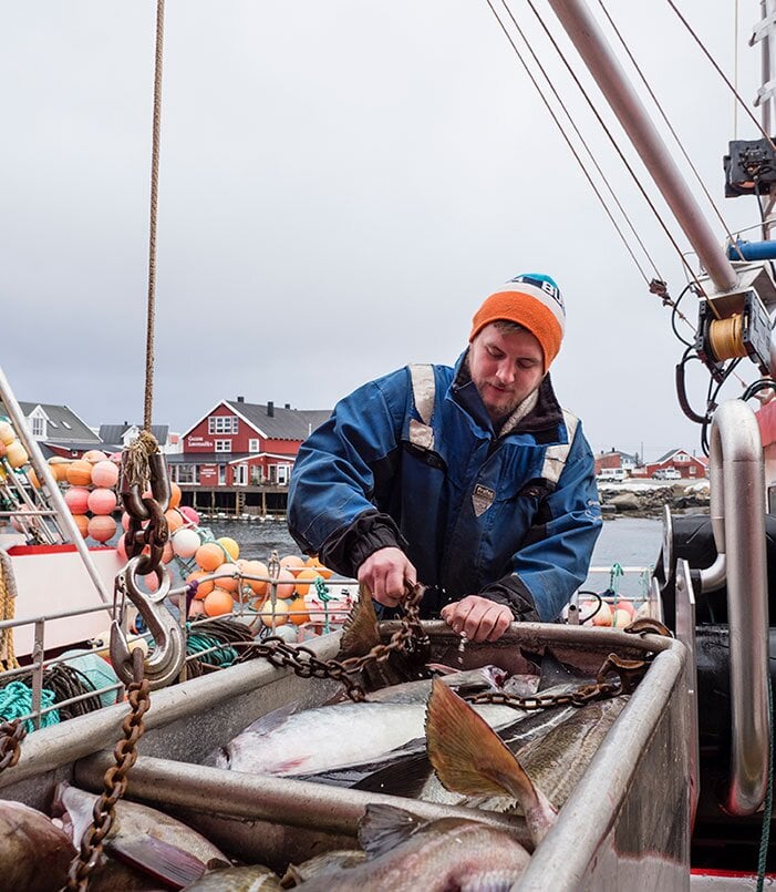 Asle unloading his haul